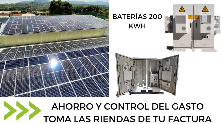 Autoconsumo y baterías, ahorro y control del gasto